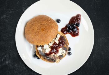 Blueberry BBQ & Goat Cheese Grass-Fed Burger