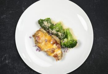 Bacon Ranch Free-Range Chicken with Parmesan Roasted Broccoli