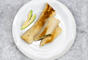 Huevos Rancheros Breakfast Taquito on Low Carb Tortilla