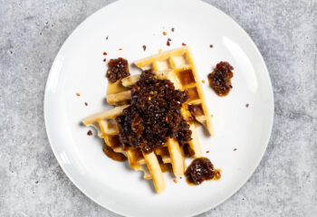 Bacon Jam Protein Waffles